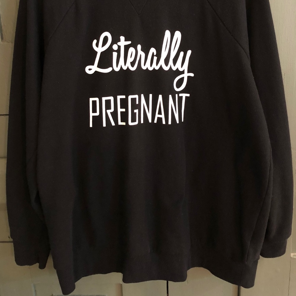HOST PICK! Motherhood Maternity blk sweatshirt,SM - Picture 4 of 6